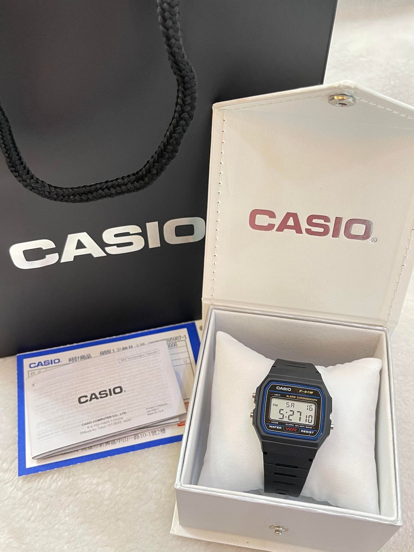 Casio Digital Women's Watch F-91W-1 Digital Best Seller Resin Band Resin Glass