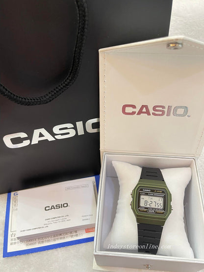 Casio Digital Women's Watch F-91WM-3A Digital Resin Transparent Band Resin Glass Battery Life: 7 Years