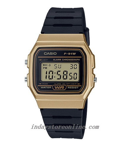 Casio Digital Women's Watch F-91WM-9A Black Color Resin Strap