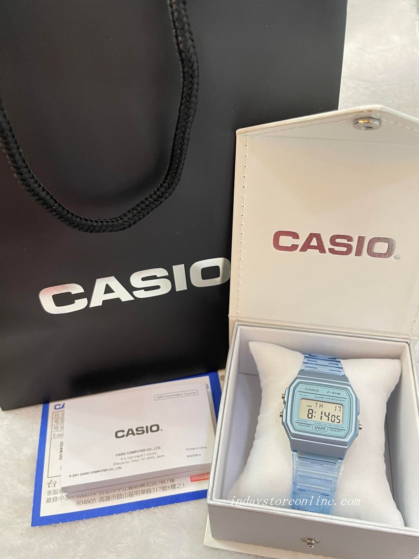 Casio Digital Women's Watch F-91WS-2 Digital Casual Design Resin Band Resin Glass Battery Life: 7 years