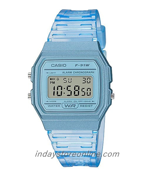 Casio Digital Women's Watch F-91WS-2 Digital Casual Design Resin Band Resin Glass Battery Life: 7 years