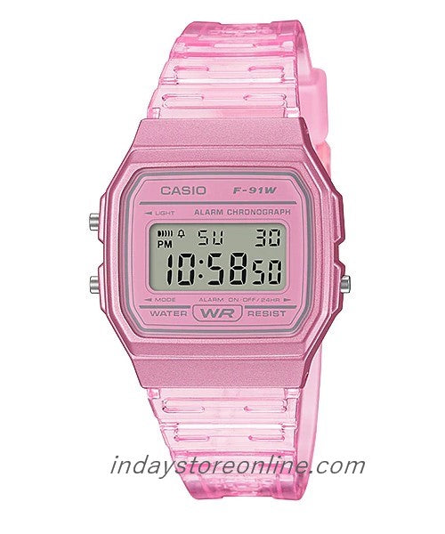 Casio Digital Women's Watch F-91WS-4 Digital Casual Design Resin Band Resin GlassBattery Life 7-Years