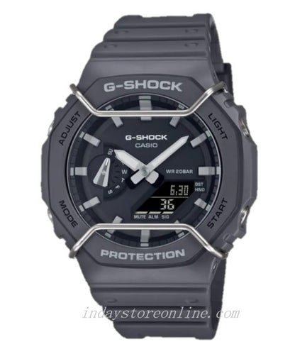 Casio G-Shock Men's Watch GA-2100PTS-8A Analog-Digital 2100 Series Monochromatic Color Matte Finish