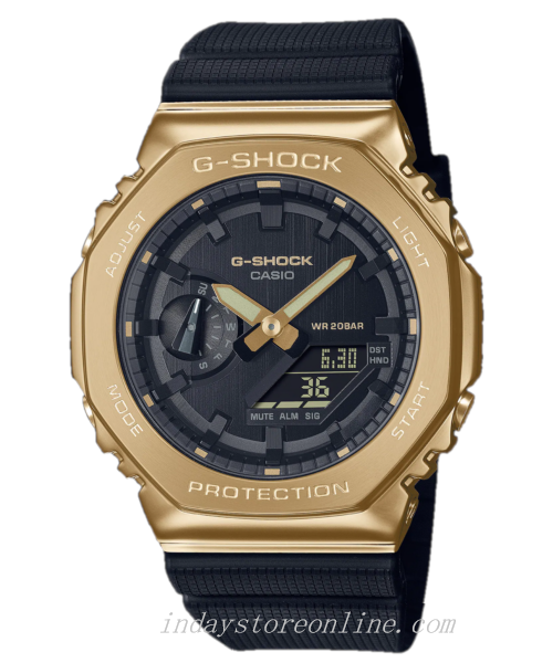 Casio G-Shock Men's Watch GM-2100G-1A9 Analog-Digital GA-2100 Series Black and Gold Model