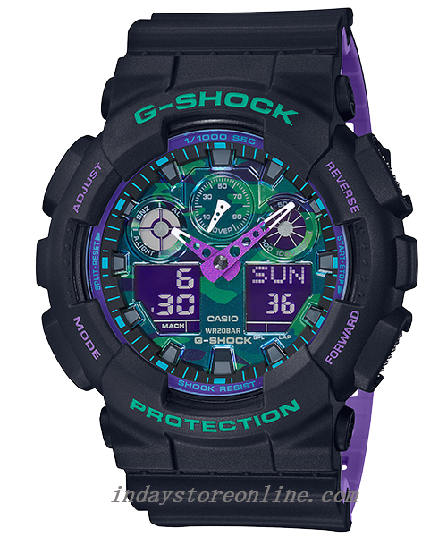 Casio G-Shock Men's Watch GA-100BL-1A Analog-Digital Best Seller Shock Resistant Magnetic Resistant