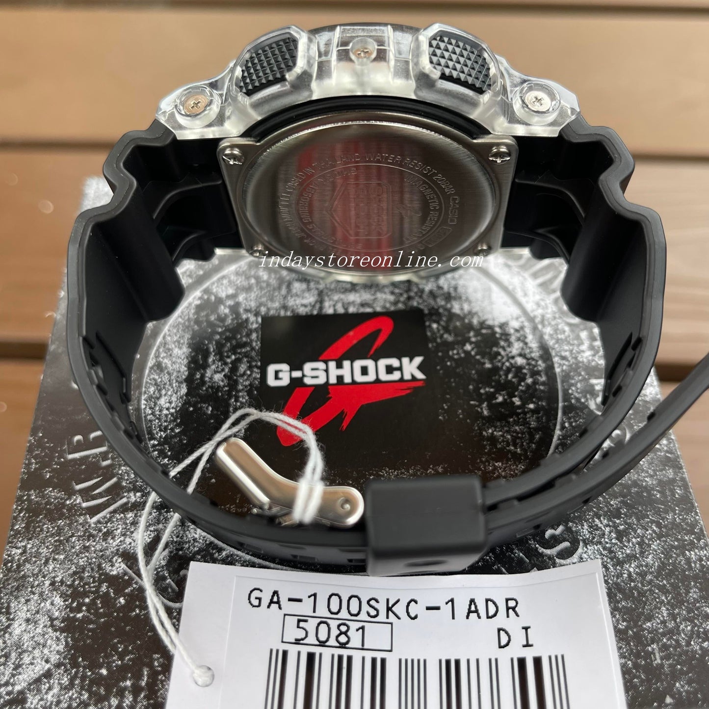 Casio G-Shock Men's Watch GA-100SKC-1A Analo-Digital GA-100 Series Camouflage Dial and Translucent Bezel  Chic Monochromatic Black