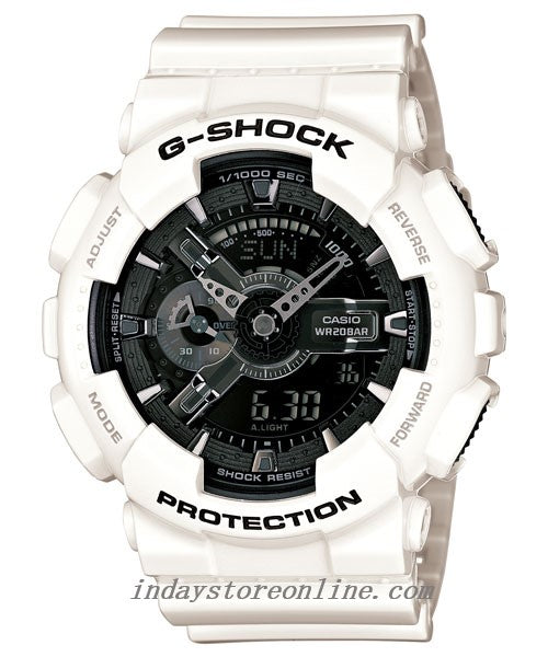 Casio G-Shock Men's Watch GA-110GW-7A Analog-Digital White Color Mineral Glass Resin Band