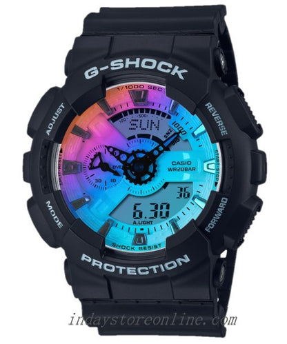 Casio G-Shock Men's Watch GA-110SR-1A Analog-Digital GA-110 Series Iridescent Black Color