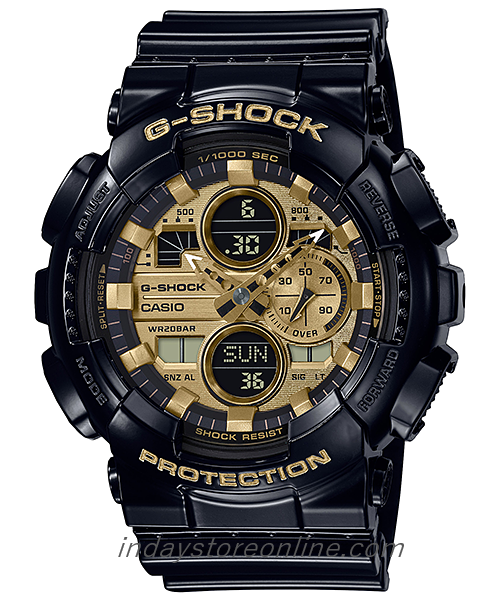 Casio G-Shock Men's Watch GA-140GB-1A1 Analog-Digital GA-140 Series Sporty Watch Bright Metallic Color