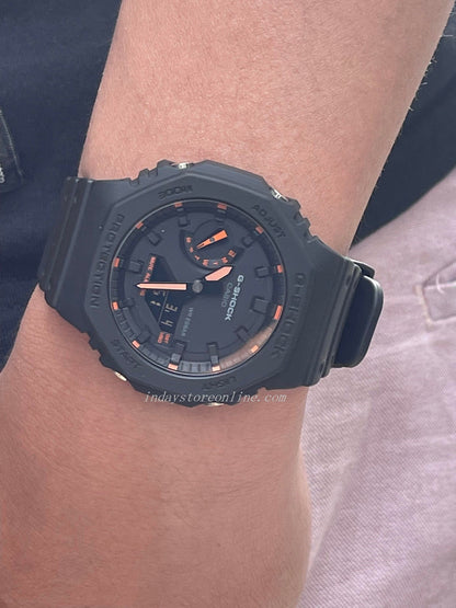 Casio G-Shock Men's Watch GA-2100-1A4 Analog-Digital Neon Accent Series Carbon Core Guard Structure