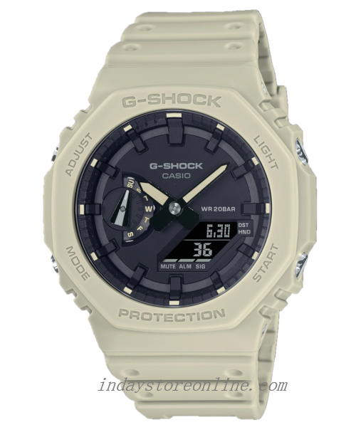 Casio G-Shock Men's Watch GA-2100-5A Analog-Digital GA-2100 Series Sporty Design Shock Resistant Carbon Core Guard Structure