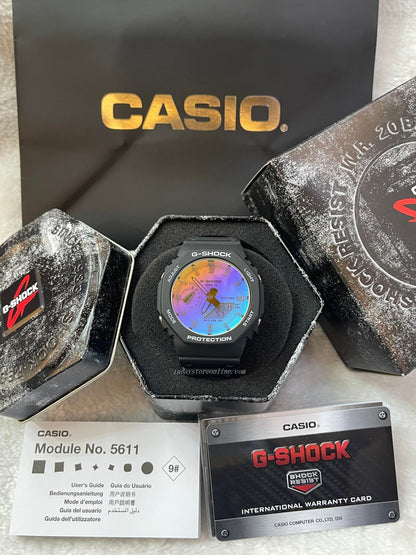 Casio G-Shock Men's Watch GA-2100SR-1A Analog-Digital 2100 Series Iridescent Mul-ti color
