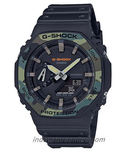 Casio G Shock Men s Watch GA 2100SU 1A Analog Digital GA 2100 Series Simple Design Shock Resistant Carbon Core Guard Structure