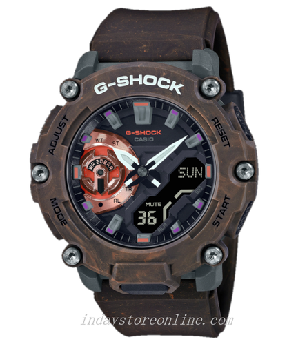 Casio G-Shock Men's Watch GA-2200MFR-5A Analog-Digital GA-2200 Mystic Forest Series Sporty Design Carbon Core Guard Structure
