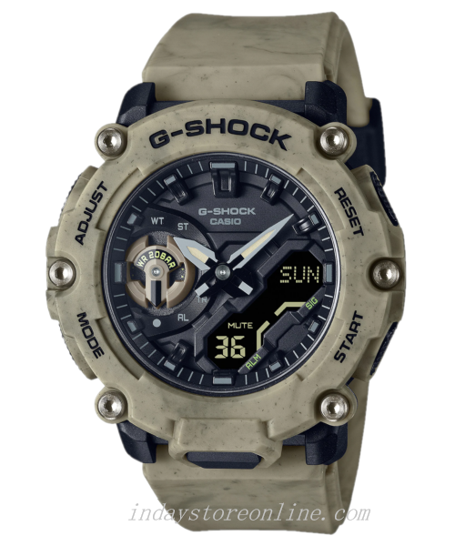 Casio G-Shock Men's Watch GA-2200SL-5A Analog-Digital GA-2200 Series Carbon Core Guard structure Earthy Color