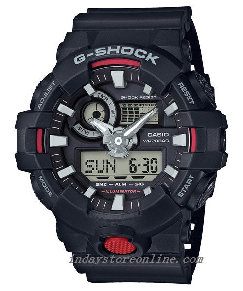Casio G-Shock Men's Watch GA-700-1A Analog-Digital Best Seller Shock Resistant Mineral Glass
