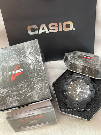 Casio G-Shock Men's Watch GA-700-1B Analog-Digital Best Seller Shock Resistant Mineral Glass