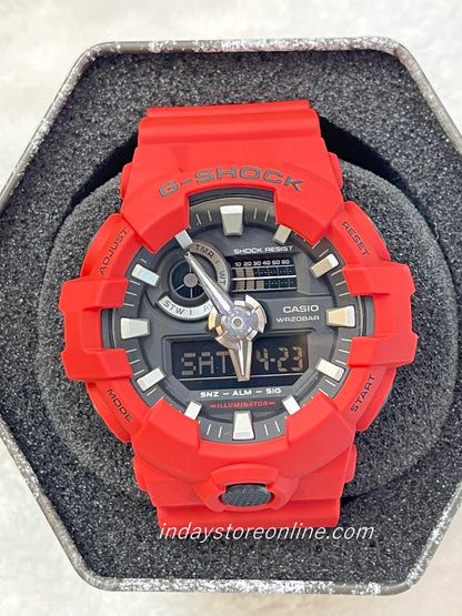 Casio G-Shock Men's Watch GA-700-4A Analog-Digital GA-700 Series Shock Resistant Sporty Design