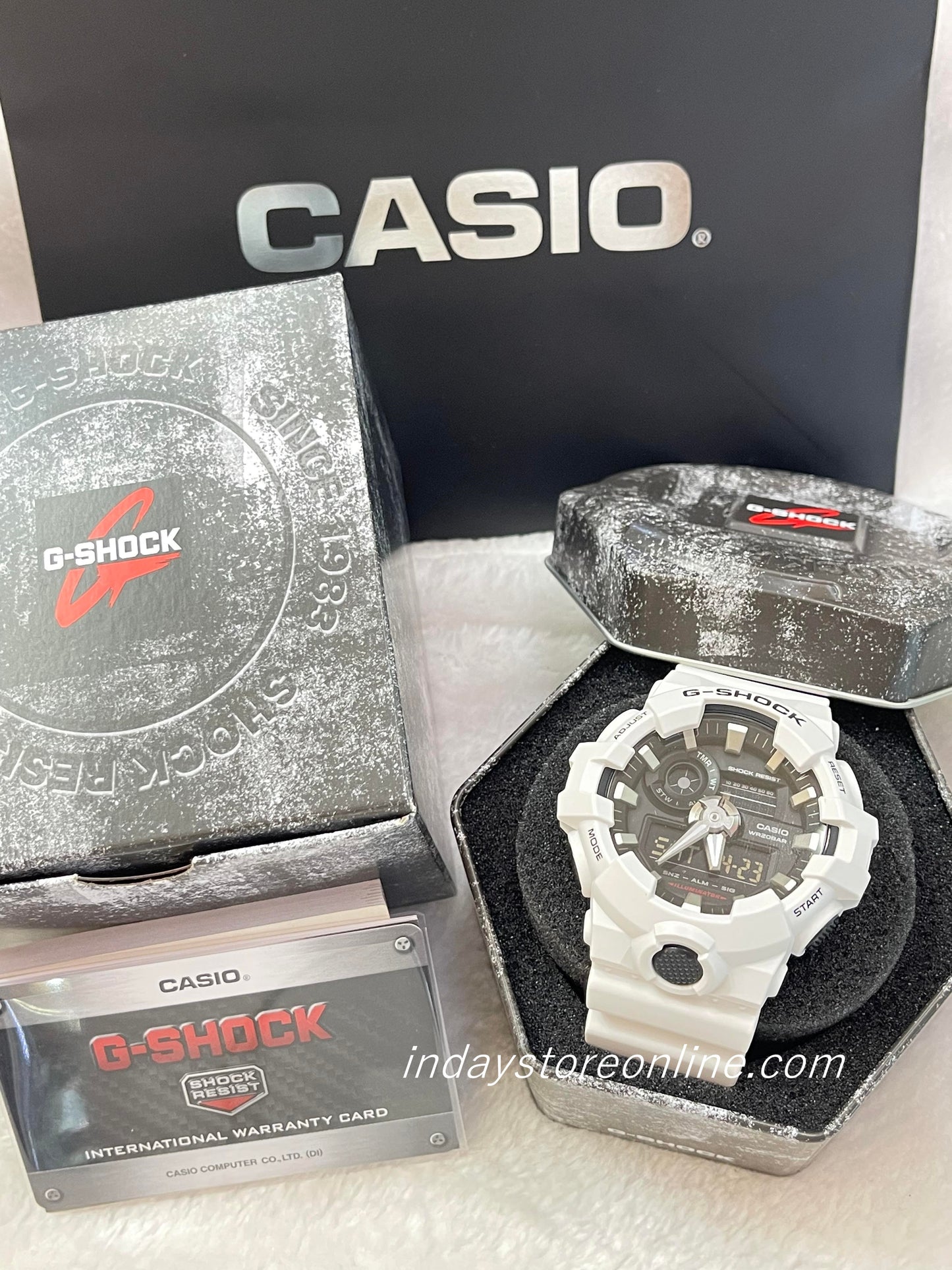 Casio G-Shock Men's Watch GA-700-7A Analog-Digital Best Seller Shock Resistant Mineral Glass