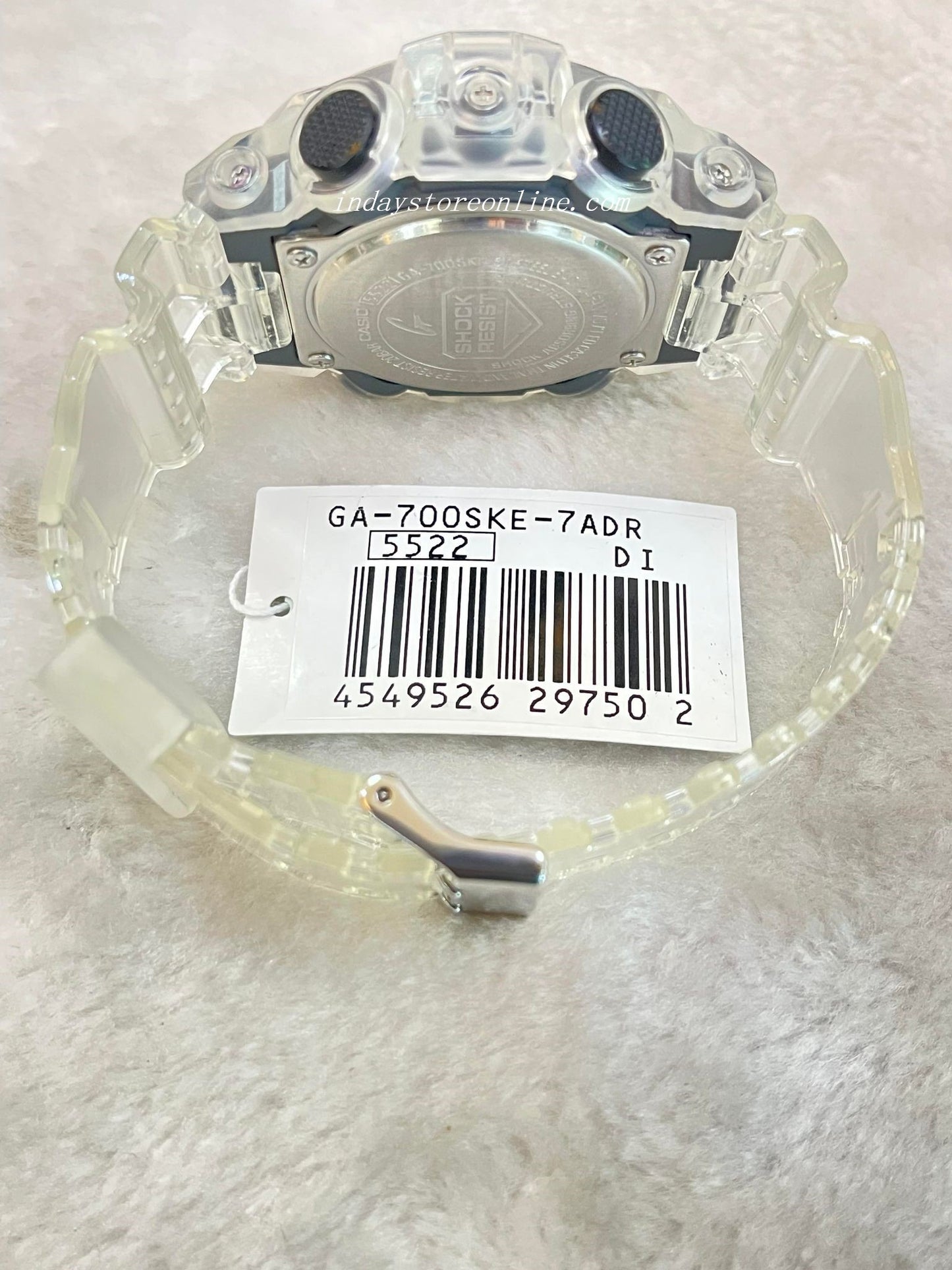 Casio G-Shock Men's Watch GA-700SKE-7A Analog-Digital GA-700 Series Sporty Design Transparent Color
