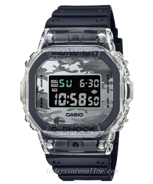 Casio G-Shock Men's Watch DW-5600SKC-1 Digital 5600 Series Camouflage Dial and Translucent Bezel