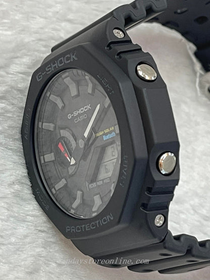 Casio G-Shock Men's Watch GA-B2100-1A Analog-Digital 2100 Series Smartphone Link and Tough Solar power Carbon Core Guard structure