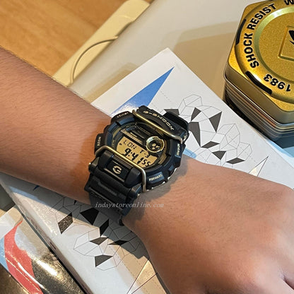 Casio G-Shock Men's Watch GD-400GB-1B2 Digital GD-400 Series Sporty Design Black and Gold Color