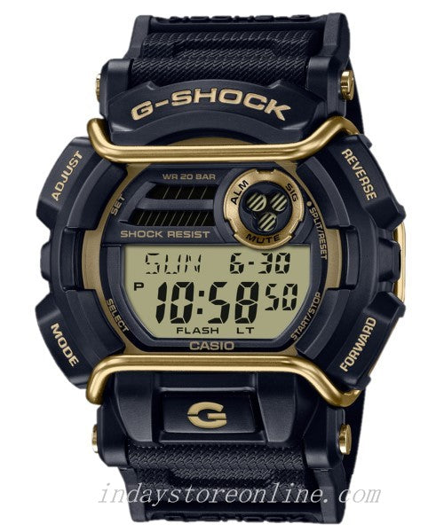 Casio G-Shock Men's Watch GD-400GB-1B2 Digital GD-400 Series Sporty Design Black and Gold Color