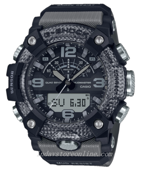 Casio G-Shock Men's Watch GG-B100-8A Analog-Digital MASTER OF G - LAND MUDMASTER  Mud Resistant Carbon Core Guard Structure
