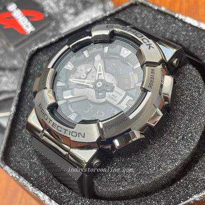 Casio G-Shock Men's Watch GM-110BB-1A Analog-Digital 110 Series Black Ion Plating All-Black Fashion