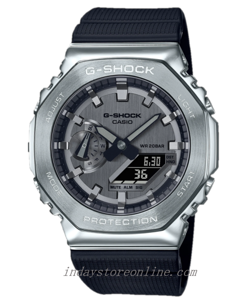 Casio G-Shock Men's Watch GM-2100-1A Analog-Digital GM-2100 Series Resin Band Neobrite Shock Resistant Mineral Glass