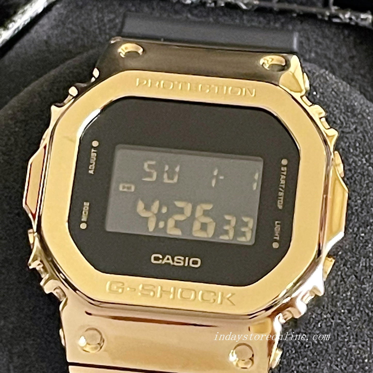 Casio G-Shock Men's Watch GM-5600G-9 Digital 5600 Series Black and Gold Color