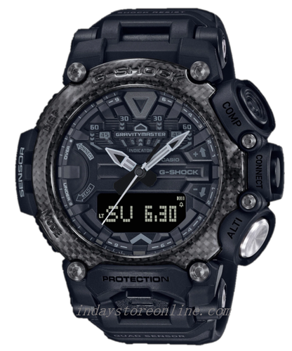Casio G-Shock Men's Watch GR-B200-1B  Analog-Digital MASTER OF G - AIR GRAVITYMASTER Vibration Resistant Carbon Core Guard Structure