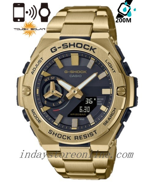 Casio G-Shock G-Steel Men's Watch GST-B500GD-9A G-Steel GST-B500 Series Carbon Core Guard structureTough Solar (Solar powered)