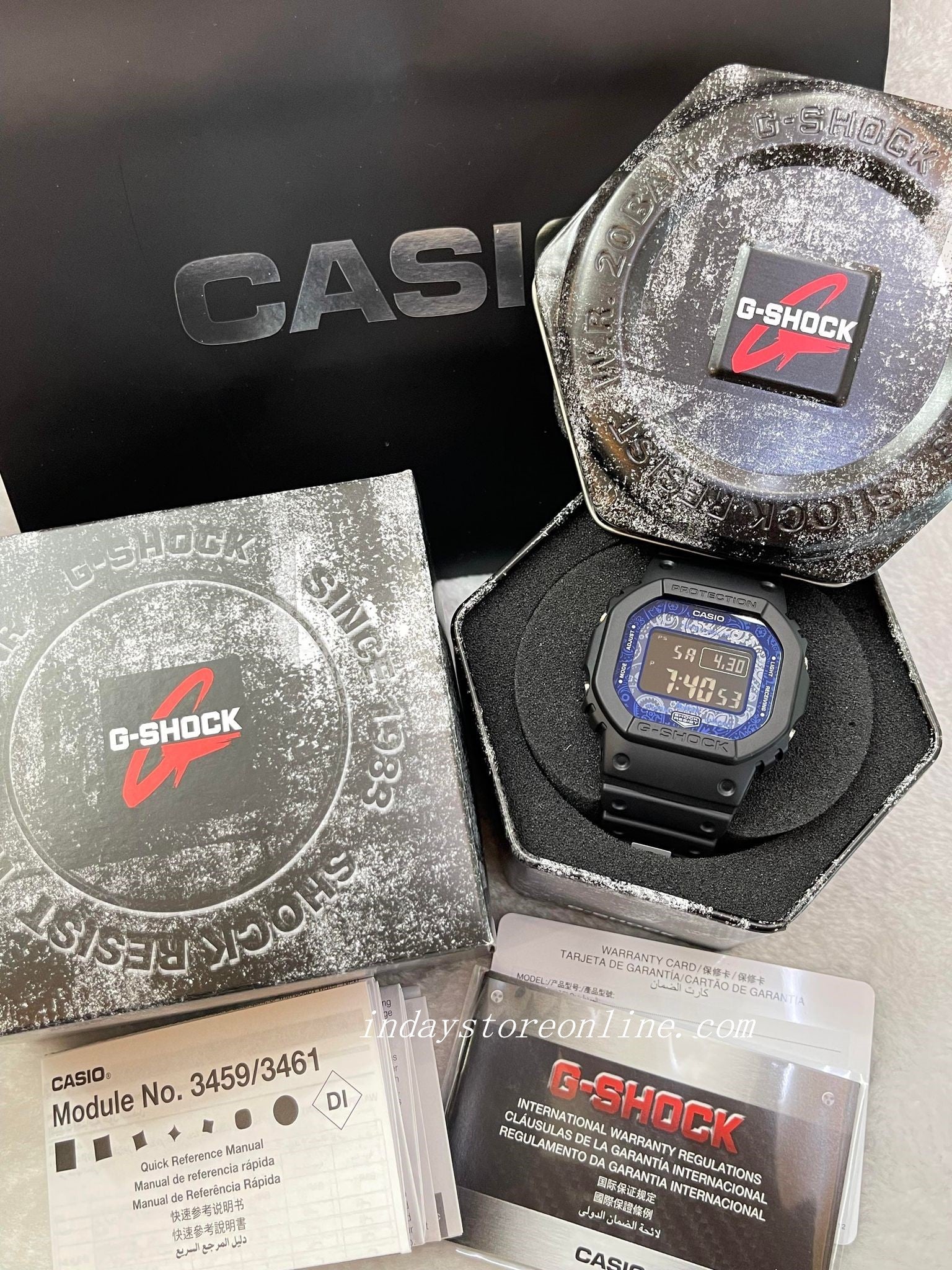 Casio G Shock Men s Watch GW B5600BP 1 Origin GW B5600 Series Blue and indaystoreonline