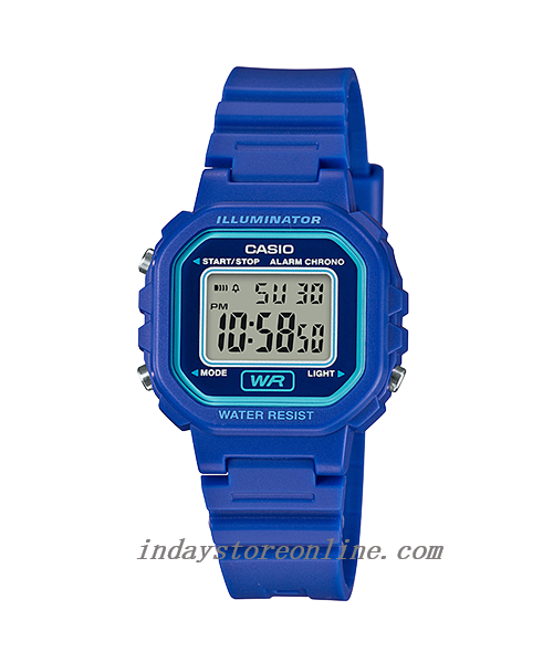 Casio Digital Women's Watch LA-20WH-2A Digital Blue Color Resin Band Resin Glass