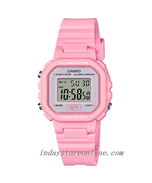 Casio Digital Women's Watch LA-20WH-4A1 Digital Resin Pink Color Band Resin Glass