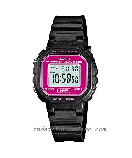 Casio Digital Women's Watch LA-20WH-4A Digital Resin Band Resin Glass