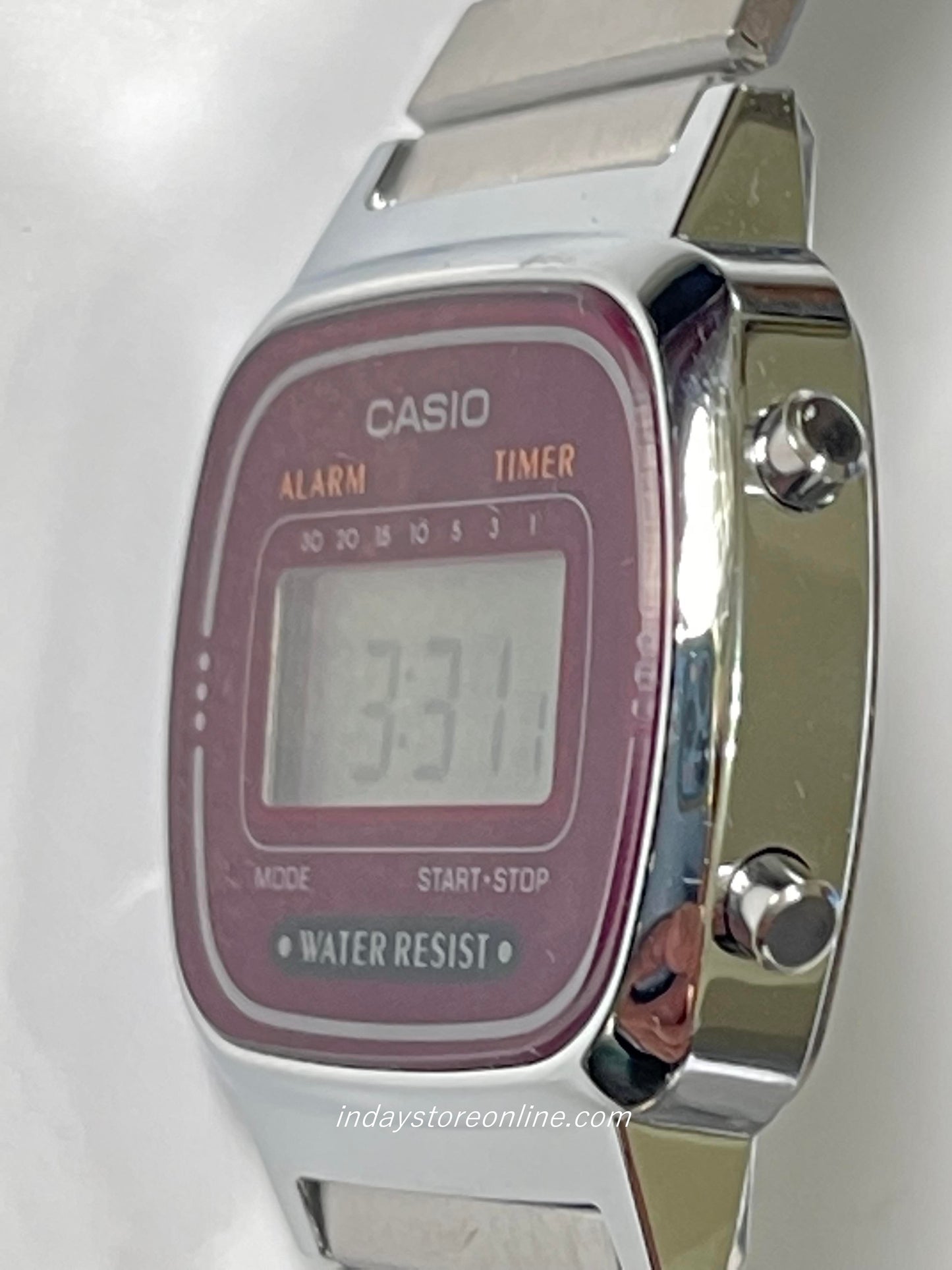 Casio Vintage Women's Watch LA670WA-4  Best Seller Silver Plated Stainless Steel Strap Self-adjustable Band