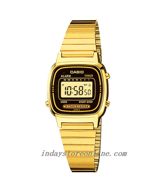 Casio Vintage Women's Watch LA670WGA-1 Best Seller Gold Plated Stainless Steel Self-adjustable Band