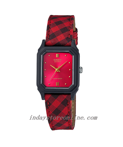Casio Analog Women's Watch LQ-142LB-4A Analog Red Color Resin Band Water Resistant Resin Glass