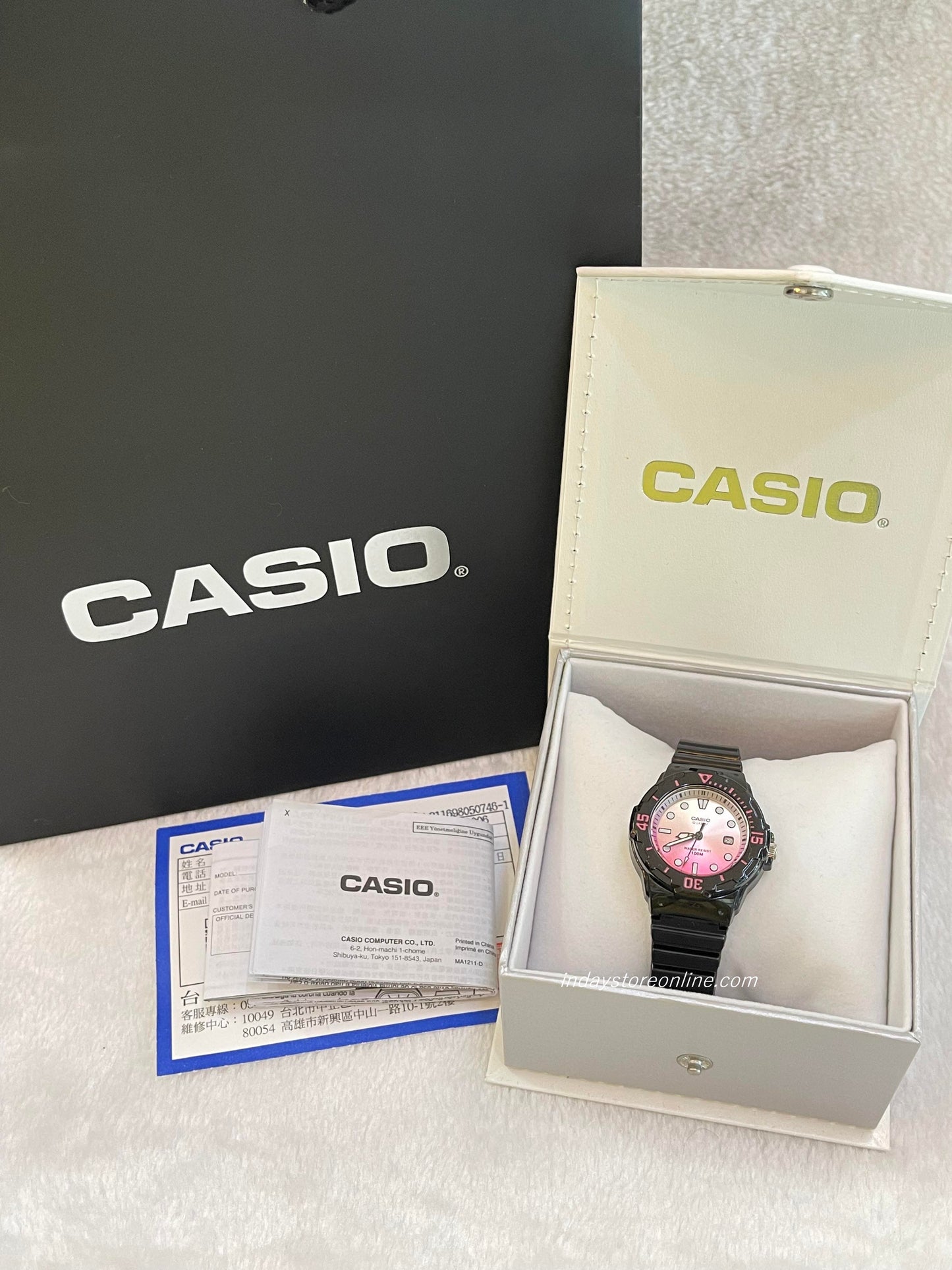 Casio Analog Women's Watch LRW-200H-4E Analog Resin Band Resin Glass Water Resistance