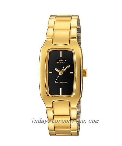 Casio Fashion Women's Watch LTP-1165N-1C Gold Plated Stainless Steel Band Mineral Glass