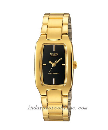 Casio Fashion Women's Watch LTP-1165N-1C Gold Plated Stainless Steel Band Mineral Glass