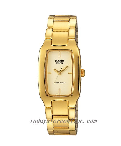 Casio Fashion Women's Watch LTP-1165N-9C Gold Plated Stainless Steel Band Mineral Glass