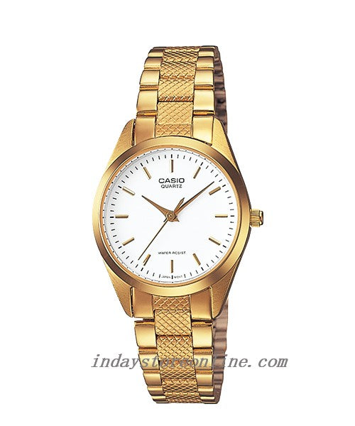 Casio Fashion Women's Watch LTP-1274G-7A  Gold Plated Stainless Steel Band Mineral Glass