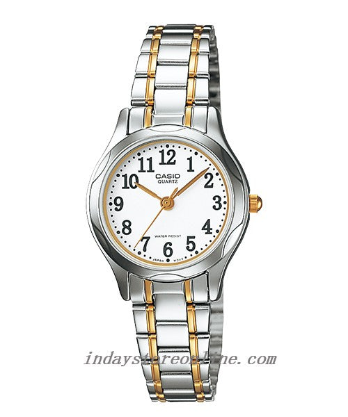 Casio Fashion Women's Watch LTP-1275SG-7B Two Tone Stainless Steel Strap