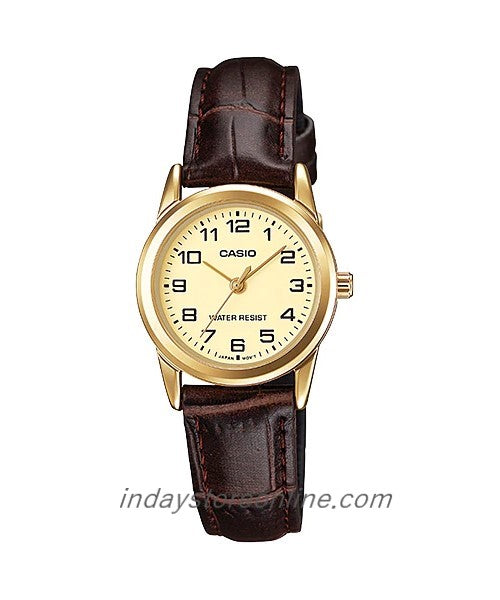 Casio Standard Women's Watch LTP-V001GL-9B Brown Leather Strap