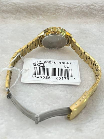 Casio Standard Women's Watch LTP-V004G-1B Gold Plated Stainless Steel Strap