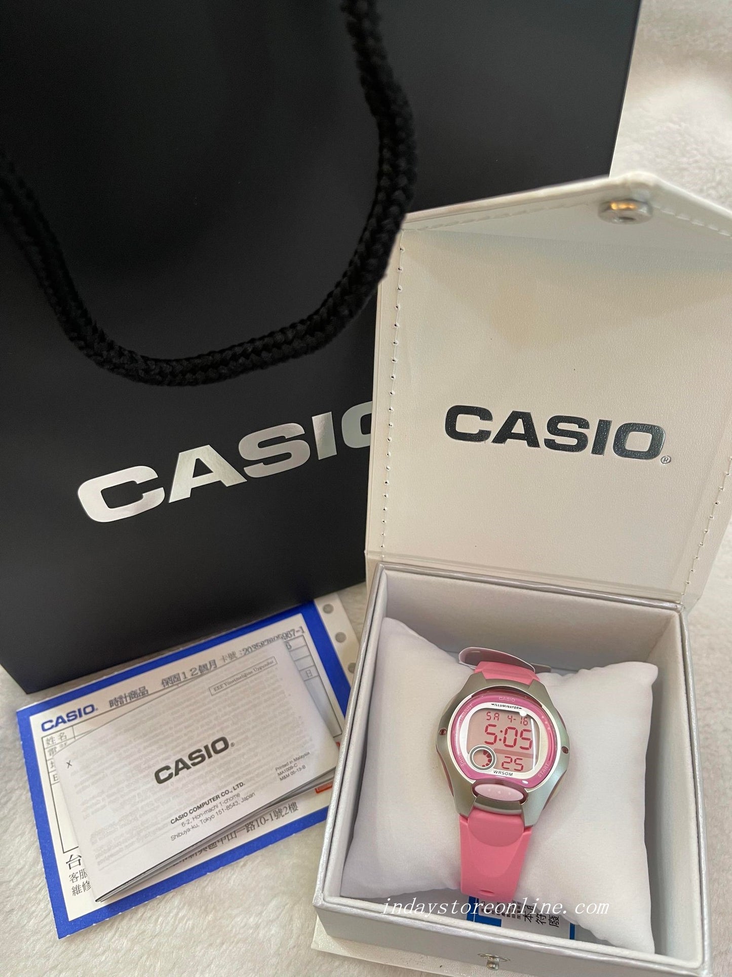 Casio Digital Women's Watch LW-200-4B Digital Sporty Design Resin Band Resin Glass Battery life: 10 Years